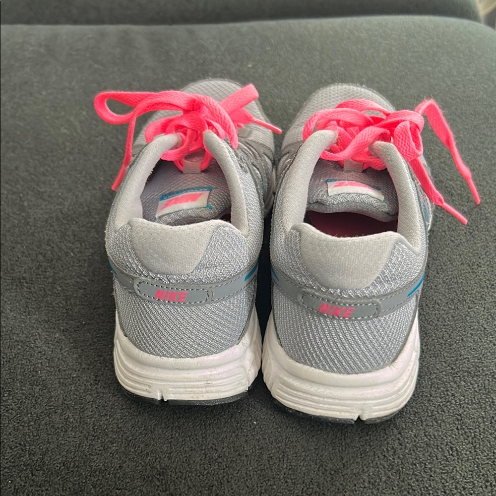Nike Revolution 2 Gray and Pink Athletic Gym Shoes - Picture 4 of 7